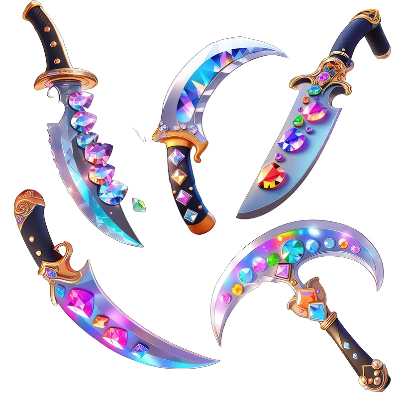 Three Ratels QO3 Funny Gemstone Dagger Cartoon Stickers for Home Decoration Personalized Car decals