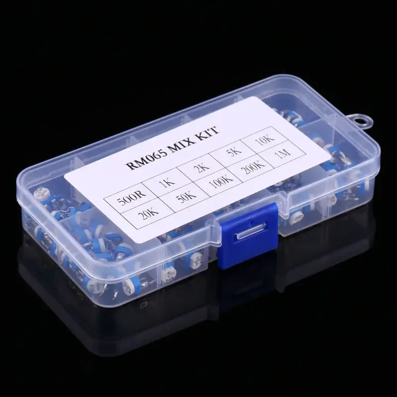 حزمة كبيرة مكونة من 100 مقاييس جهد المقاوم المتغير 500 1000 2000 5000 10000 20000 50000 100000 200000 1000000 أوم