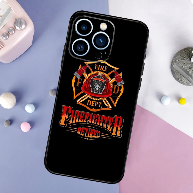 Firefighter Fire Department Fireman Funda For iPhone 16 15 11 12 13 14 Pro MAX X XS Max XR Plus 13 Mini Phone Case