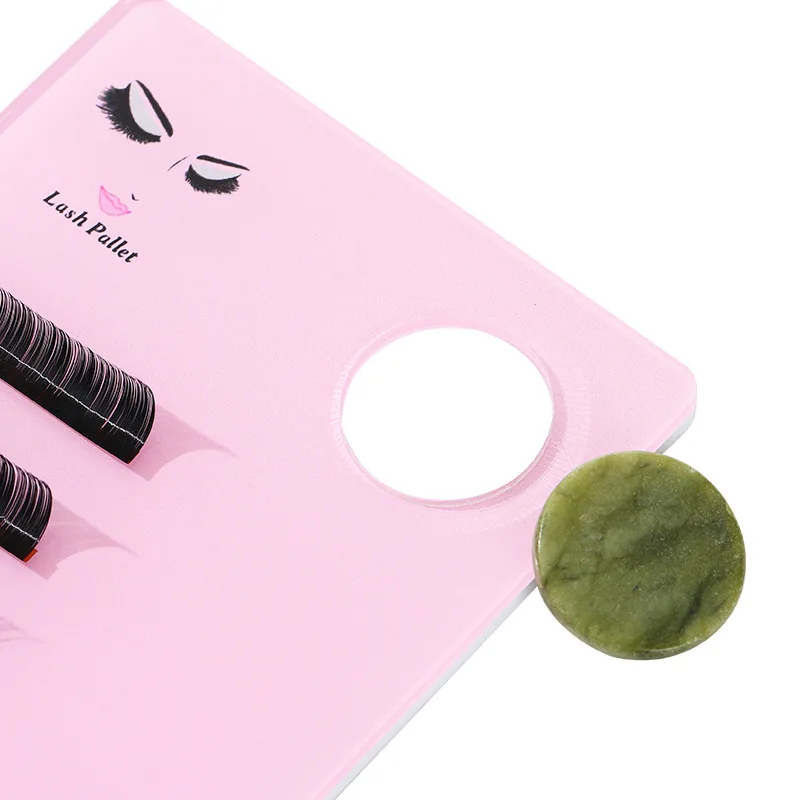 تساعد تمديد الرموش على زرع الأكريليك الرموش الصناعية مع لوحة عرض الرموش اليشم