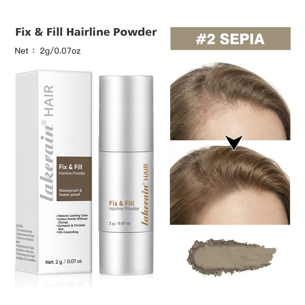 Waterdichte haarlijn- en wortelconcealerpen – Instant grijze dekking met Easy Blend Powder Stick voor normaal haar