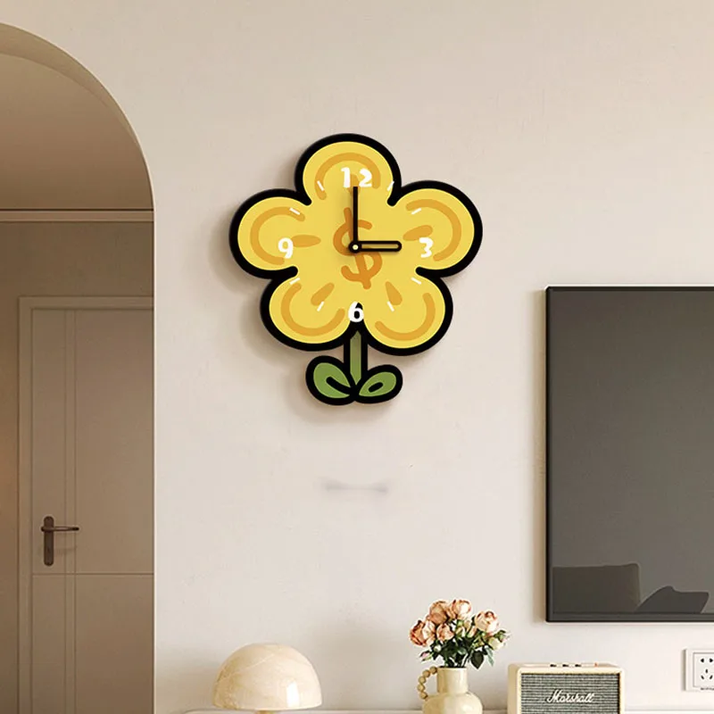 Xenomorph Silent Clock Wall Pink Design Creative Quartz Restaurant Clock Wall Cute Interior Relogio De Parede Home Decoration