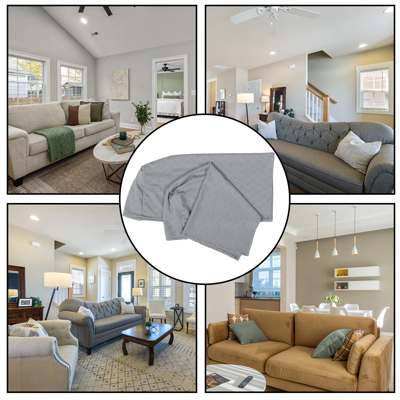 

2Pcs Sofa Armrest Covers Stretch Elastic Armrest Protectors for Couch Chairs Armchair Slipcovers Soft Polyester