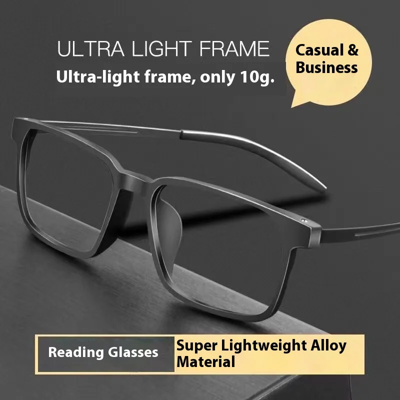 Modische Lesebrille für Herren und Damen, Anti-Blaulicht, hochauflösende Vollformatbrille, 0+1,0+1,5+2,0+2,5 bis+4,0