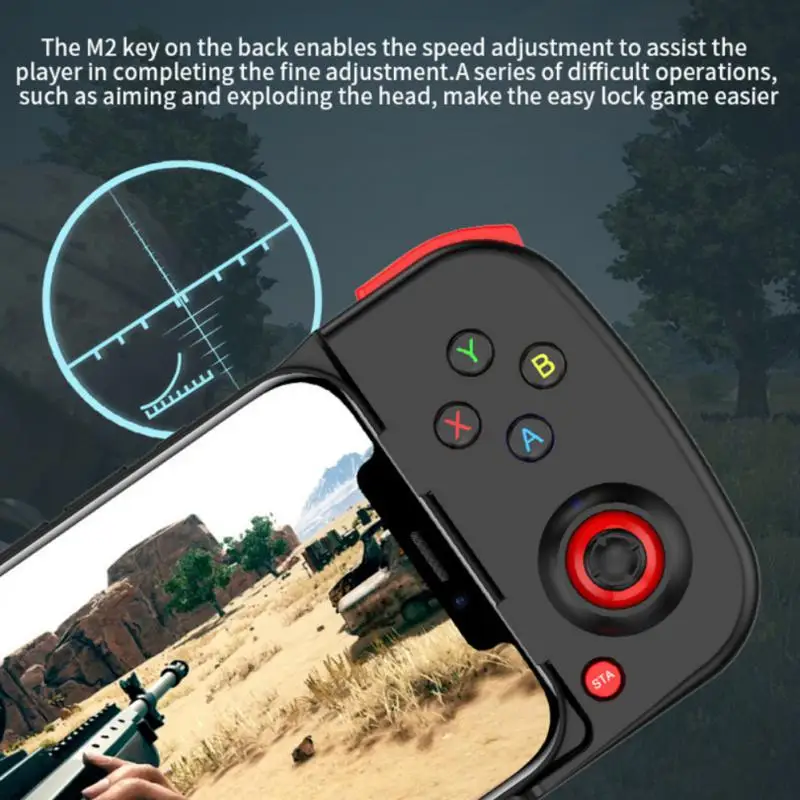 Wireless Gamepad Bluetooth-compatible Genshin Impact Gaming Controller Stretch Game Handle Joystick For Mobile Phones PC Compute