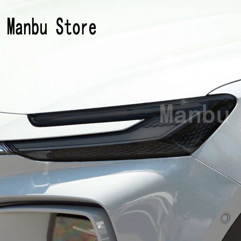 Car Headlight Protective Film For Rising Auto MARVEL R 2021-2022 Accessories Headlamp Restoration Transparent Black TPU Sticker