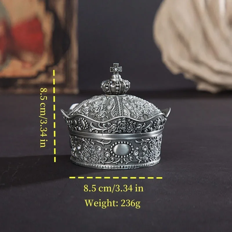 Zinc Alloy Jewelry Box European Color Storage Jar with Cover Canned Cans Sugar Candy Box Cotton Swab Cotton Pad Storage