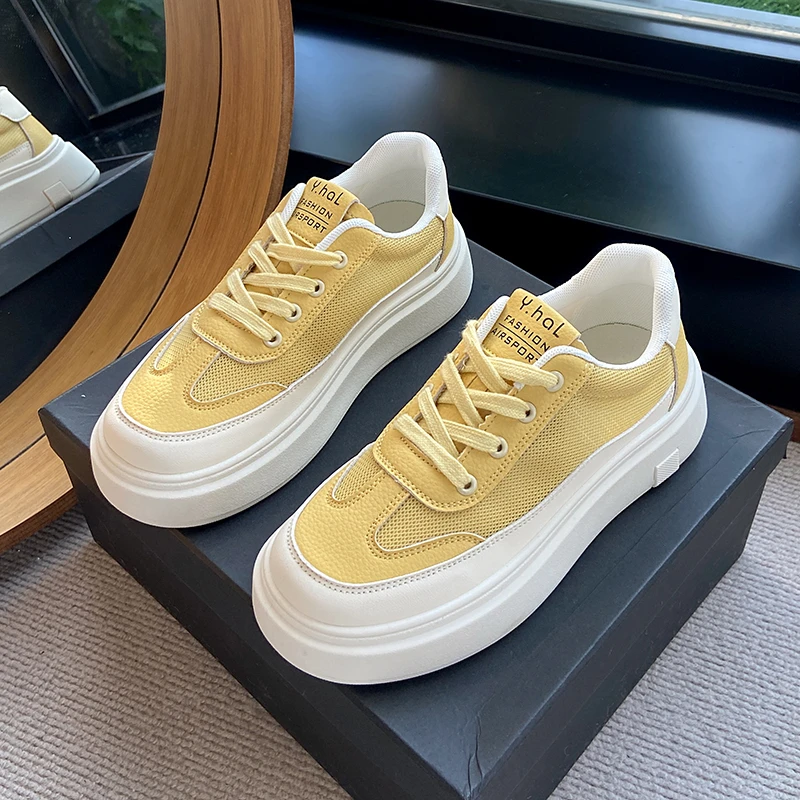 

Women's Fashion Shoes Women's Casual Shoes Platform Girls Lace-Up Low-Top Casual Sports Shoes Breathable Round Toe Women's Shoes