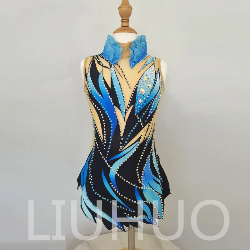 LIUHUO Rhythmic Gymnastics Leotard Competitive Cheerleading Performance For Children