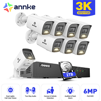 Annke H500 8CH 3K IR Ultra HD IP PoE Camera Dual Light Outdoor PoE Security Camera 265+ Two Way Audio 2.8MM Lens Human & Vehicle