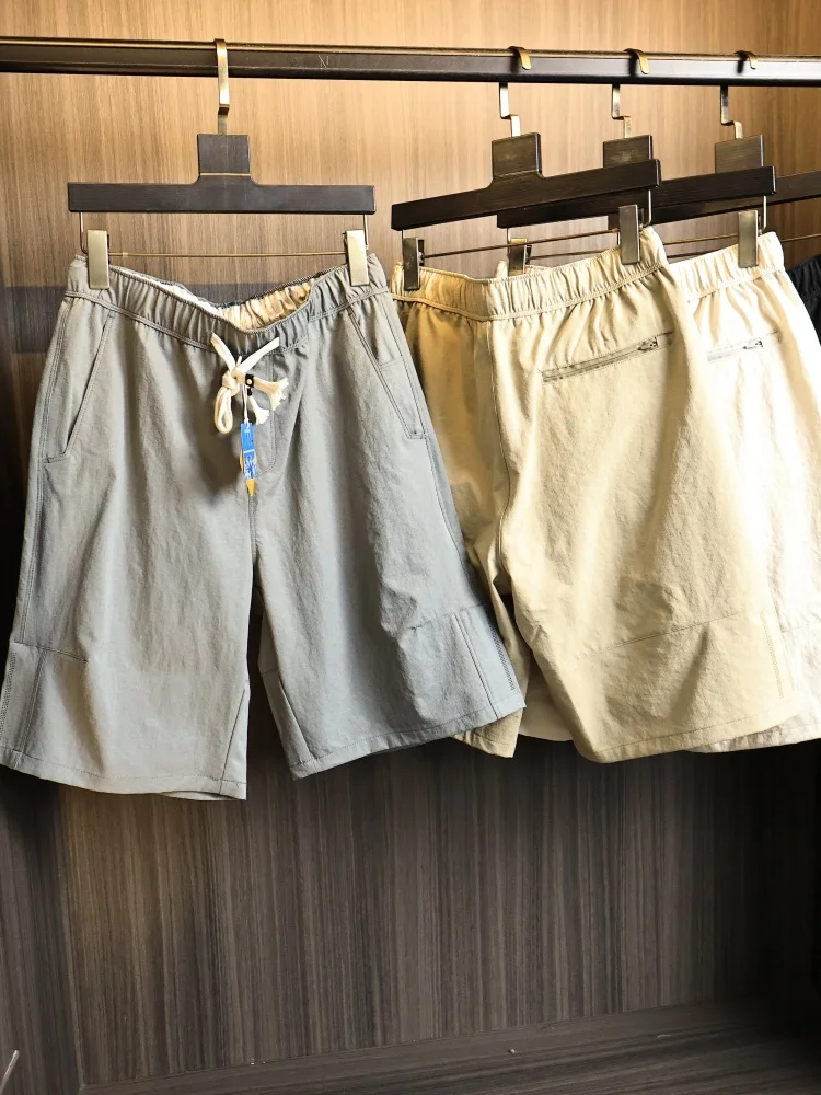 Ultra-Thin Breathable Men's Sport Shorts Elastic Waist Quick-Dry Cool Feeling Summer Casual Pants Straight Leg Fashion Urban ...