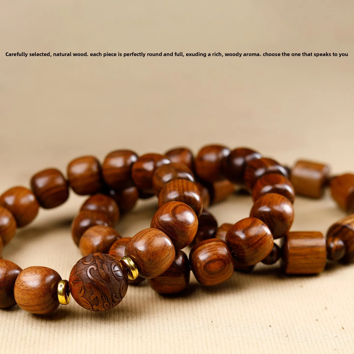Chinese Style Feng Shui Black Rosewood 15mm Carved Pixiu Beaded Bracelet Wealth Attracting Blessing Good Luck Unisex Single Stra