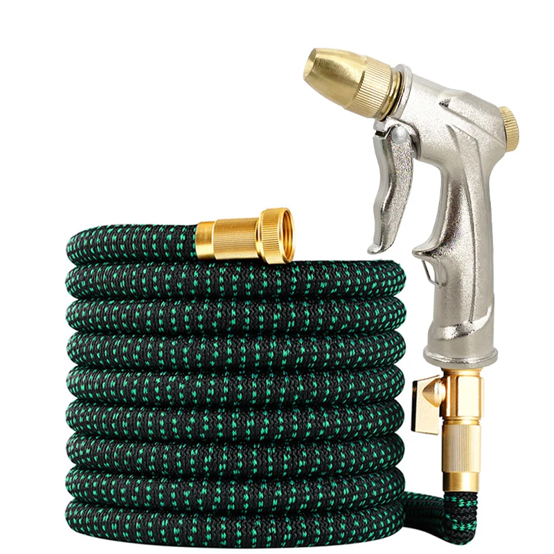 Manguera Mágica Expandible, Pistola de Agua de Alta Presión, Equipada con Acoples Rápidos, Manguera de Jardín, Suministros de Riego para Jardín