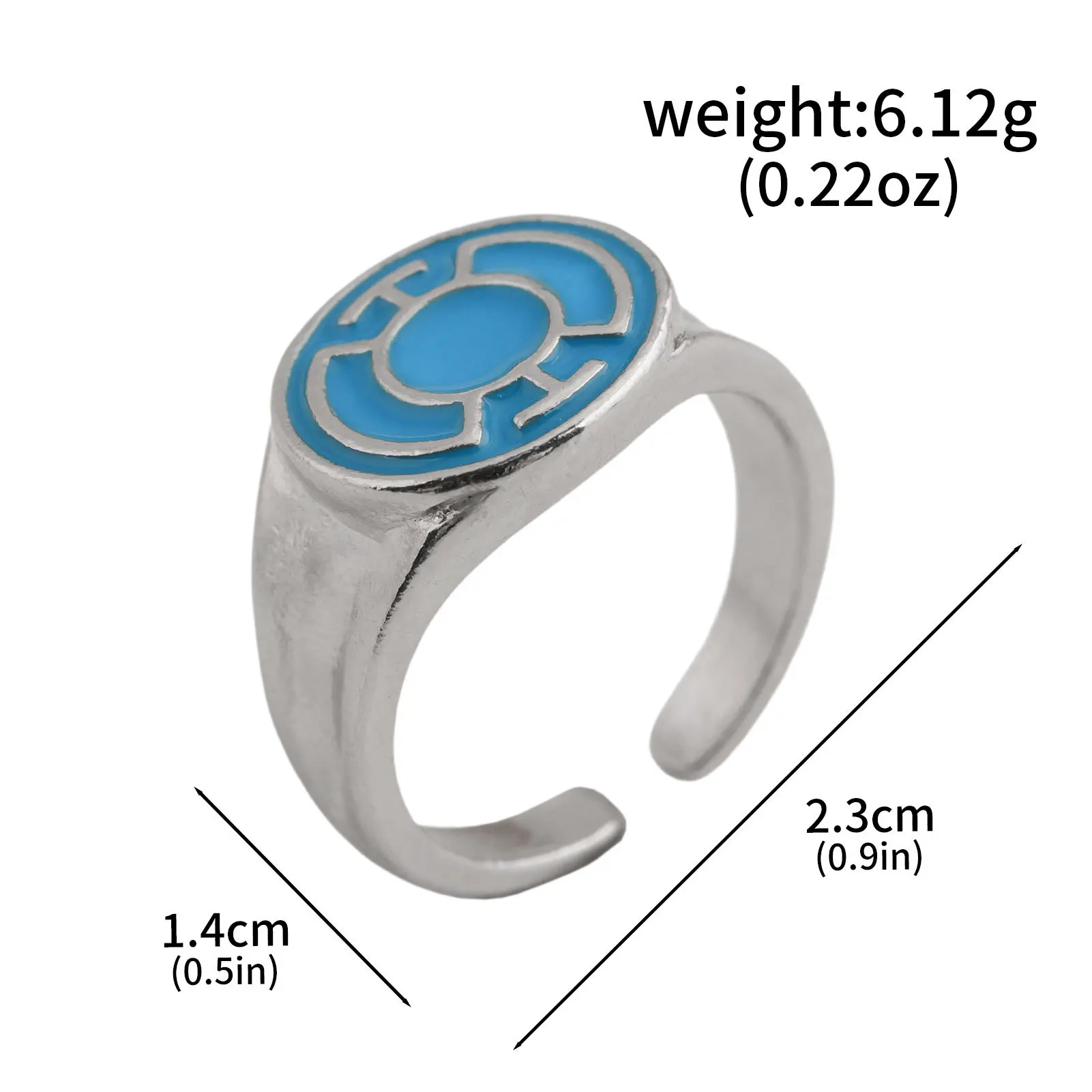 2026 Neuer Green Lantern Corps Ring Anime Peripherie John Stewart Ring Verstellbarer Offener Ring Cosplay Requisiten Ring Spielzeugsammlung Geschenk – Detail 11