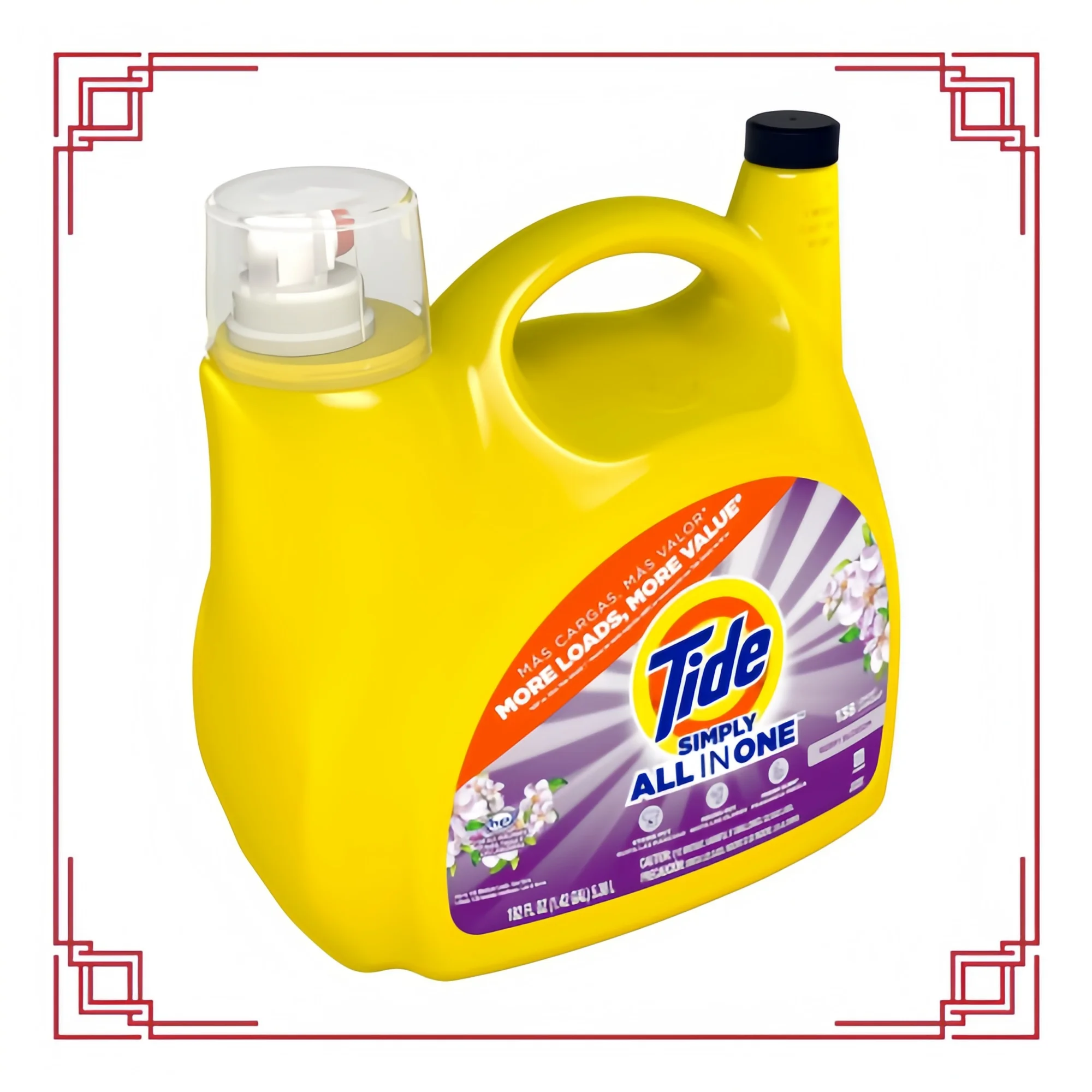 منظف الغسيل الكل في واحد، زهر التوت |   182 أونصة سائلة، 138 تحميلًا، آمن للغسالة