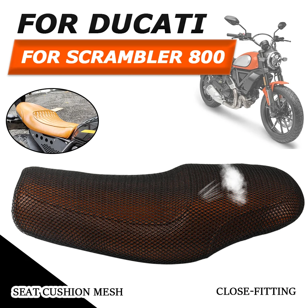 For Ducati Scrambler 800 Scrambler800 Motorcycle Accessories Seat Cushion Cover Sunscreen Thermal Protection Guard Mesh Parts