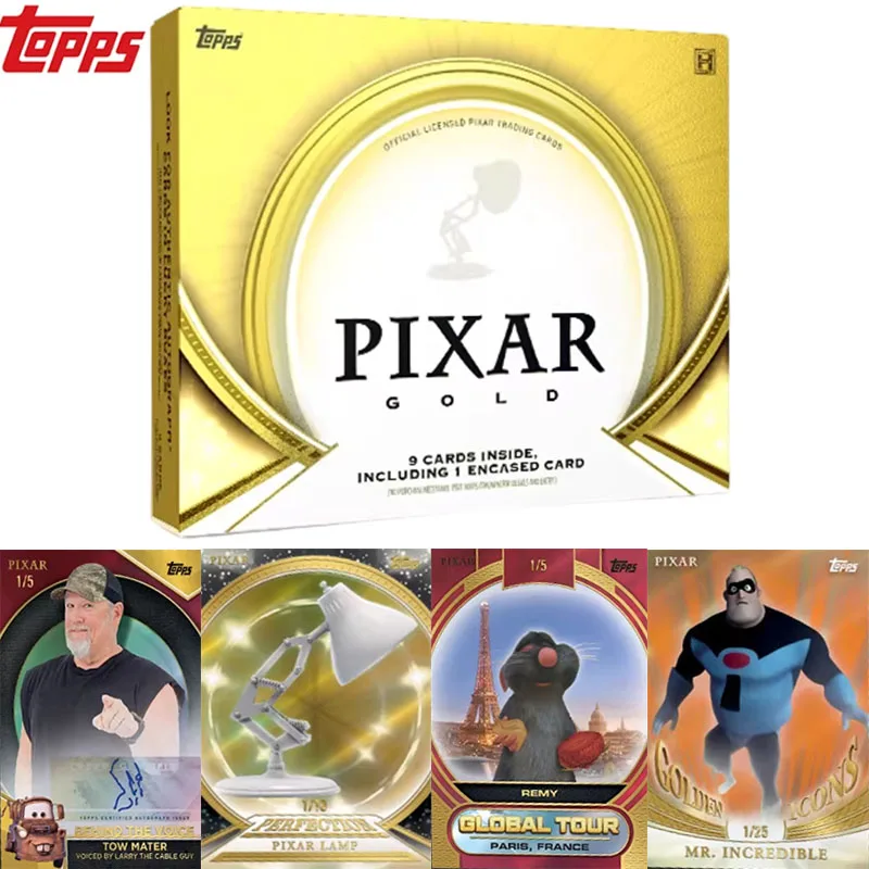 

Оригинальные коллекционные карточки Topps Pixar Gold Hobby 2025 года, лимитированная серия, с золотым тиснением, редкие, аниме-тематика, горячая распродажа