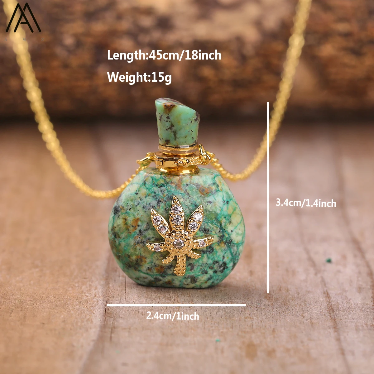 Natürliche Rosen Amethyst Kristall Parfüm Ätherisches Anhänger Für Frauen Elegante Türkisen Verkrustete Lapis Healing Halskette Schmuck Dropship – Detail 4