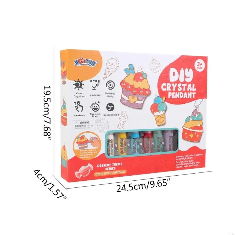 634F Christmas Crafts 5D Crystal Painting DIY Pendant Project Material Kits Colorful Teens Favor Art Crafts Set