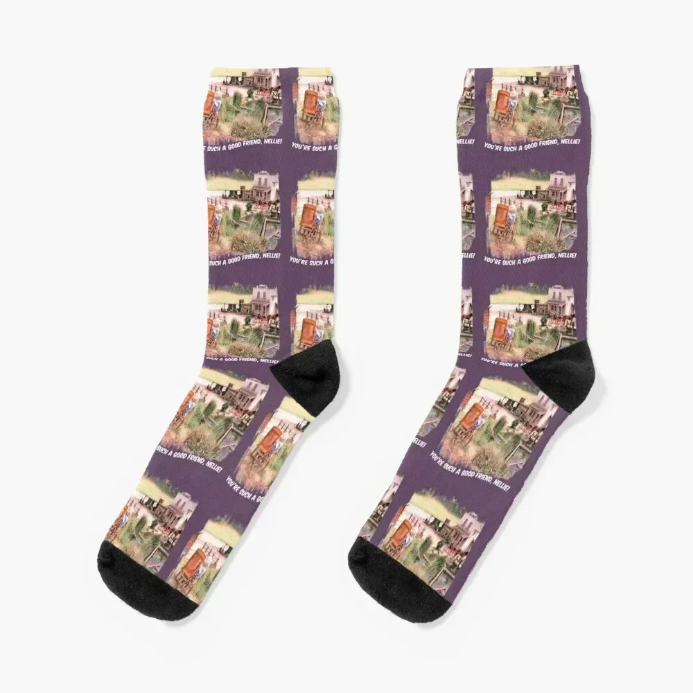 

You're Such a Good Friend Nellie Little House Scene White Title Socks cool essential designer brand Socks Man Women's