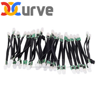 100pcs 9mm WS2811 RGB Led pixel Module, Black Green White RGB Wire IP30 Non-waterproof Addressable 2811 IC DC5V