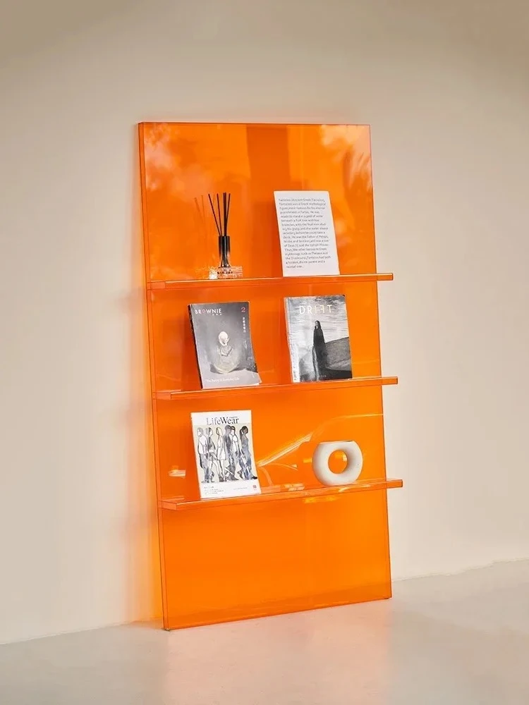 

Acrylic wall shelf Nordic simple multi-layer baffle storage rack studio display