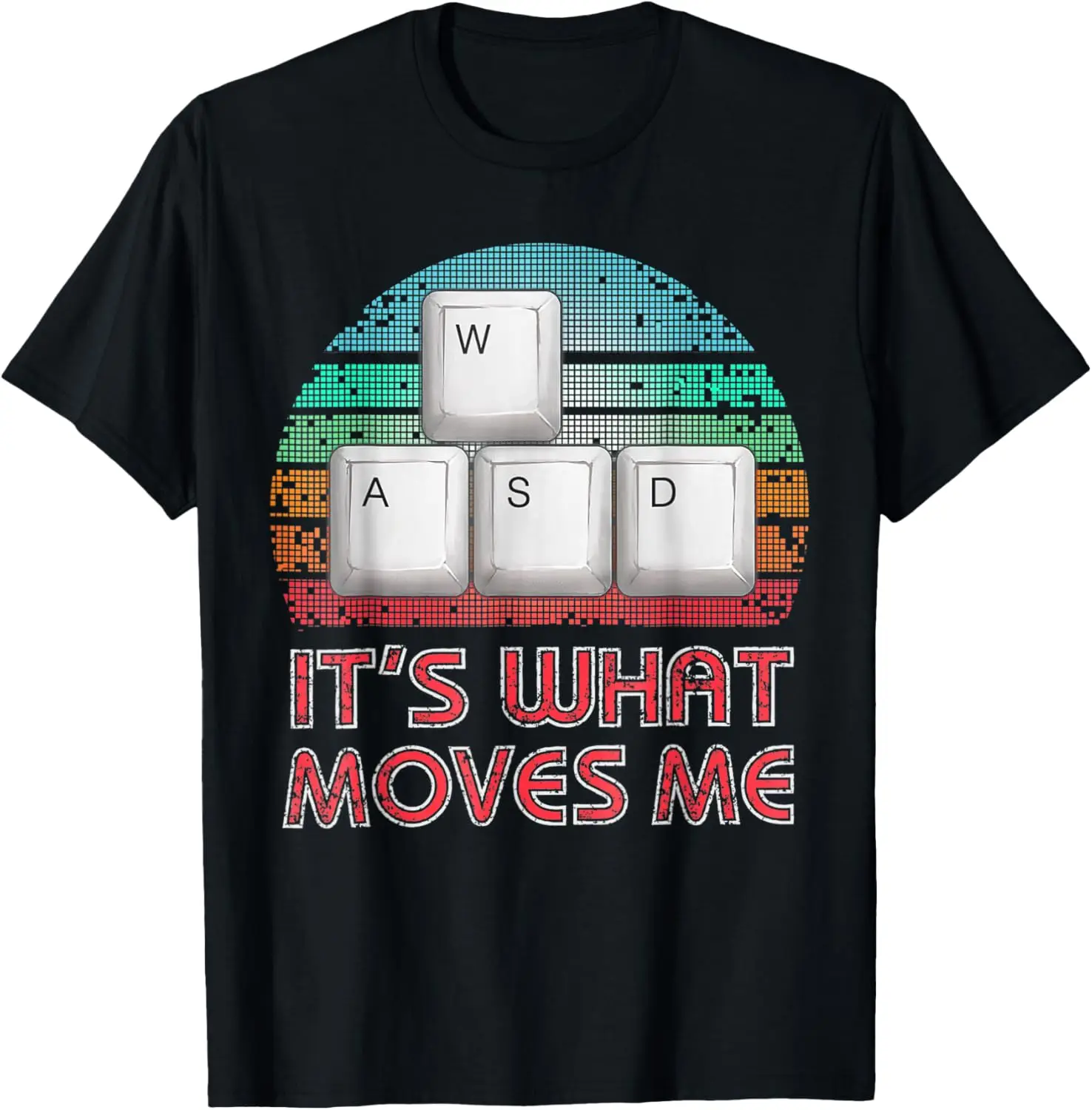 

Vintage Gift WASD PC Gamer Gifts Video Gaming Boys Men T-Shirt