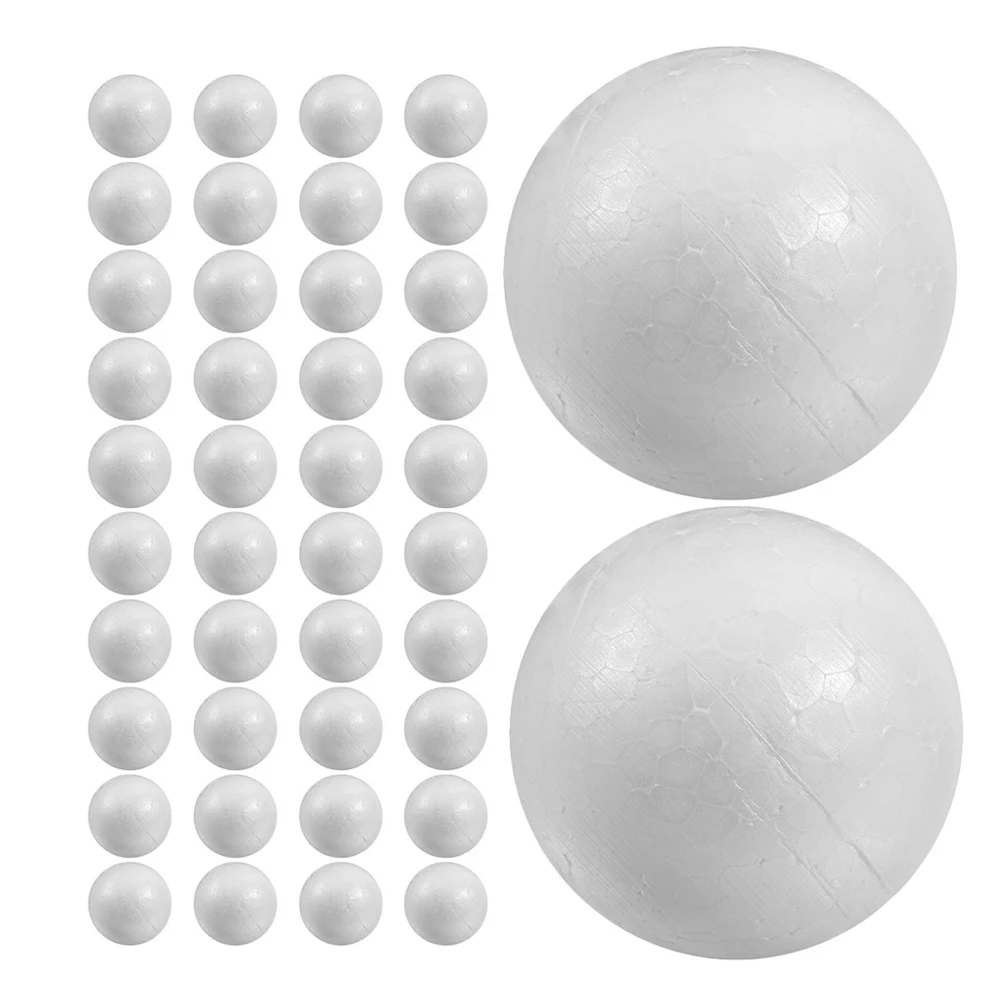 

50 Pcs Foam Ball Diy Graffiti Balls Craft Star Round Art for Crafts Blank Unpainted