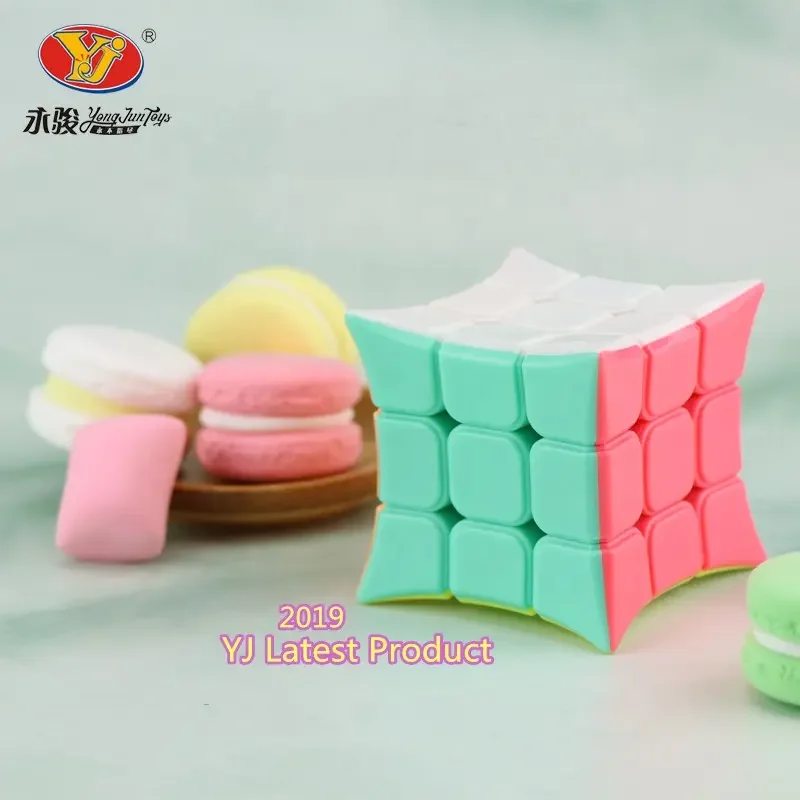 Yongjun Koning Hoek Jinjiao 3x3x3 Magische Kubus Macaron Kleur 3x3 Cubo Magico Educatief Speelgoed