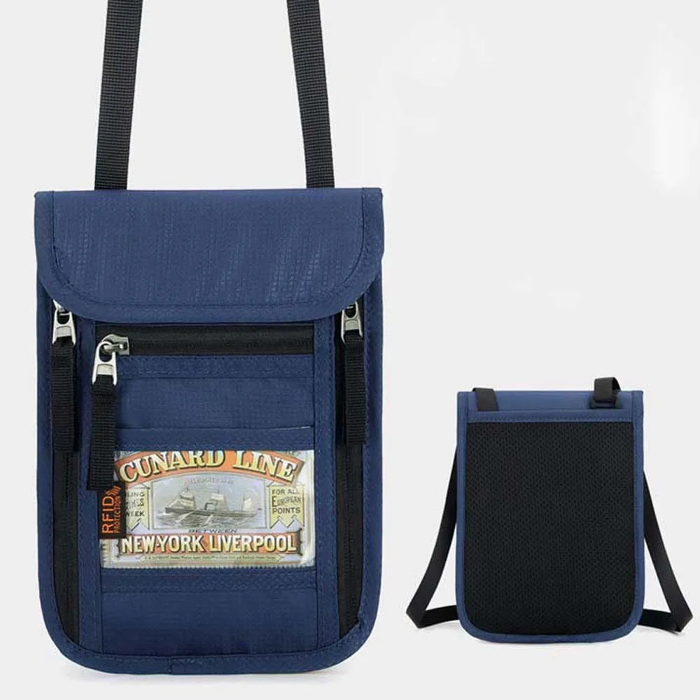 سعة كبيرة حقيبة جواز سفر تتفاعل محفظة نسائية للعملات المعدنية شفافة حقيبة تخزين أوراق الاعتماد البلاستيكية مقصورة مقاوم للماء محفظة رجالية من النايلون #2