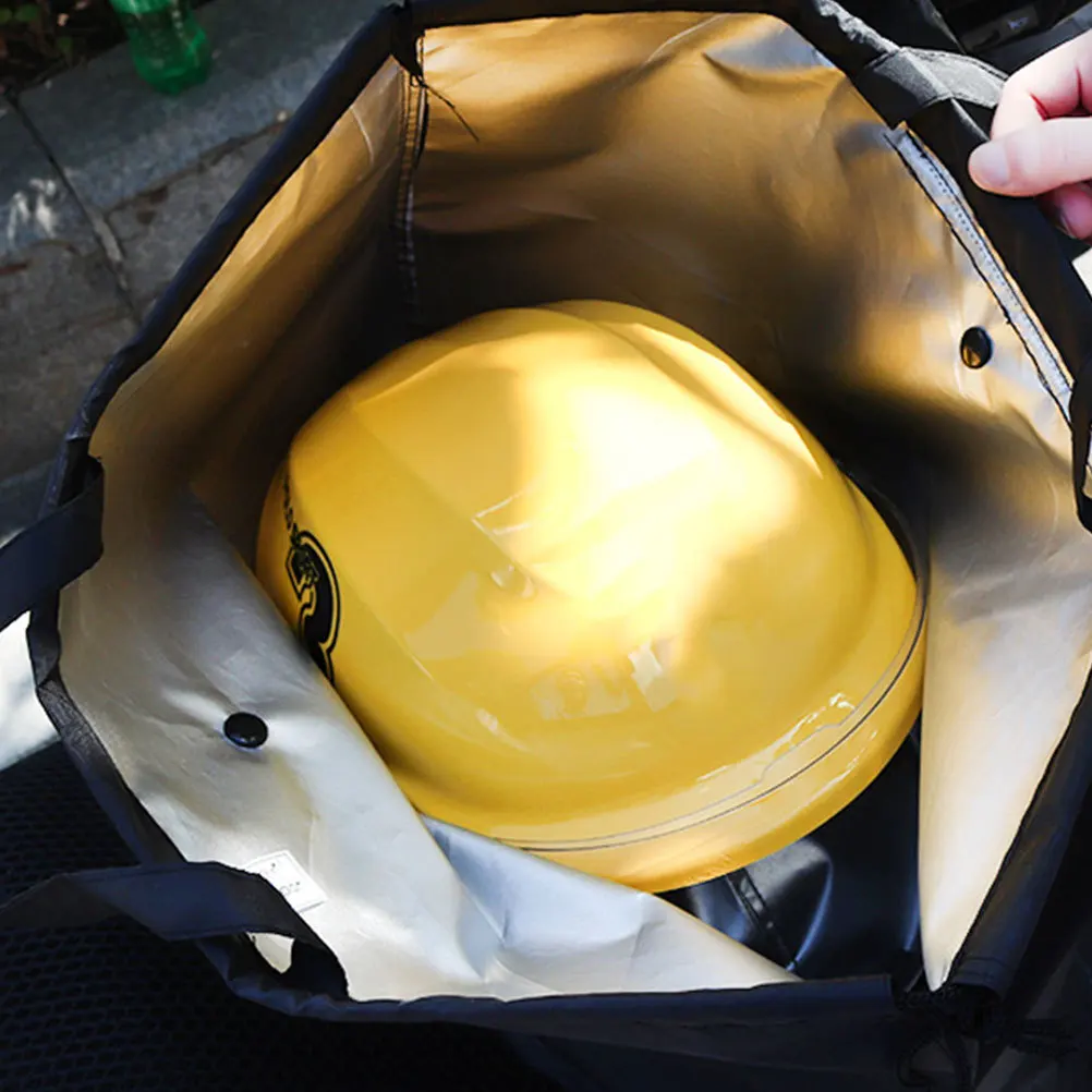 2 buah tas penyimpanan sepeda motor desain tali serut ringan portabel untuk pembawa olahraga perjalanan bersepeda
