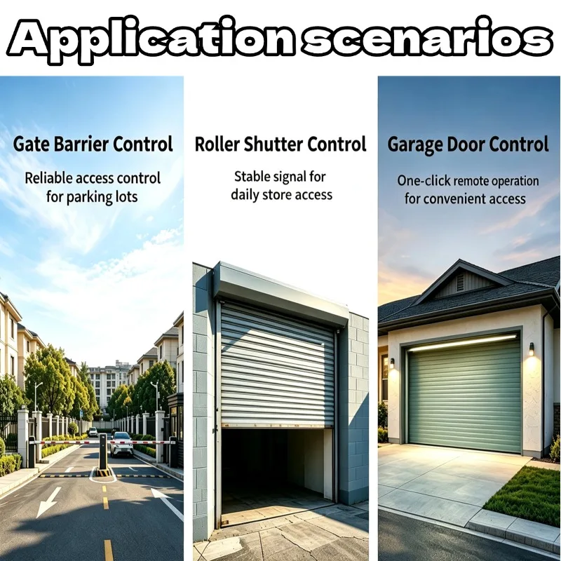 Compatible With MXS4SP‑RCM MX1/MX2/MX3/MX4/MX6 433MHz 868MHz Rolling Code Garage Door Opener Wireless Remote Control