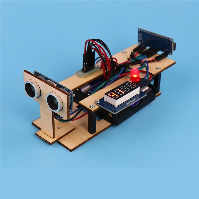 Handmade DIY Ultrasonic Distance Sensing Instrument Arduino Programming Mixly Science Experimental