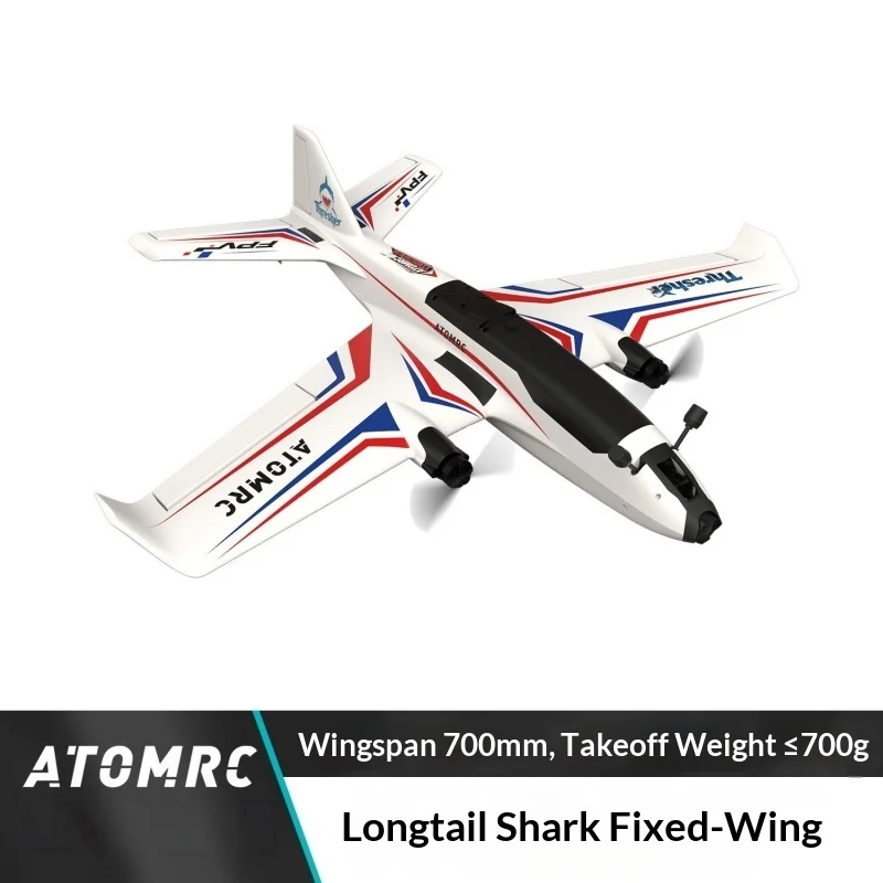 New In Stock Atomrc Thresher Rc Airplane Fpv Fixed Wing 700Mm Wingspan Quick Release Swept Wing Low Altitude Crossing Aircraft