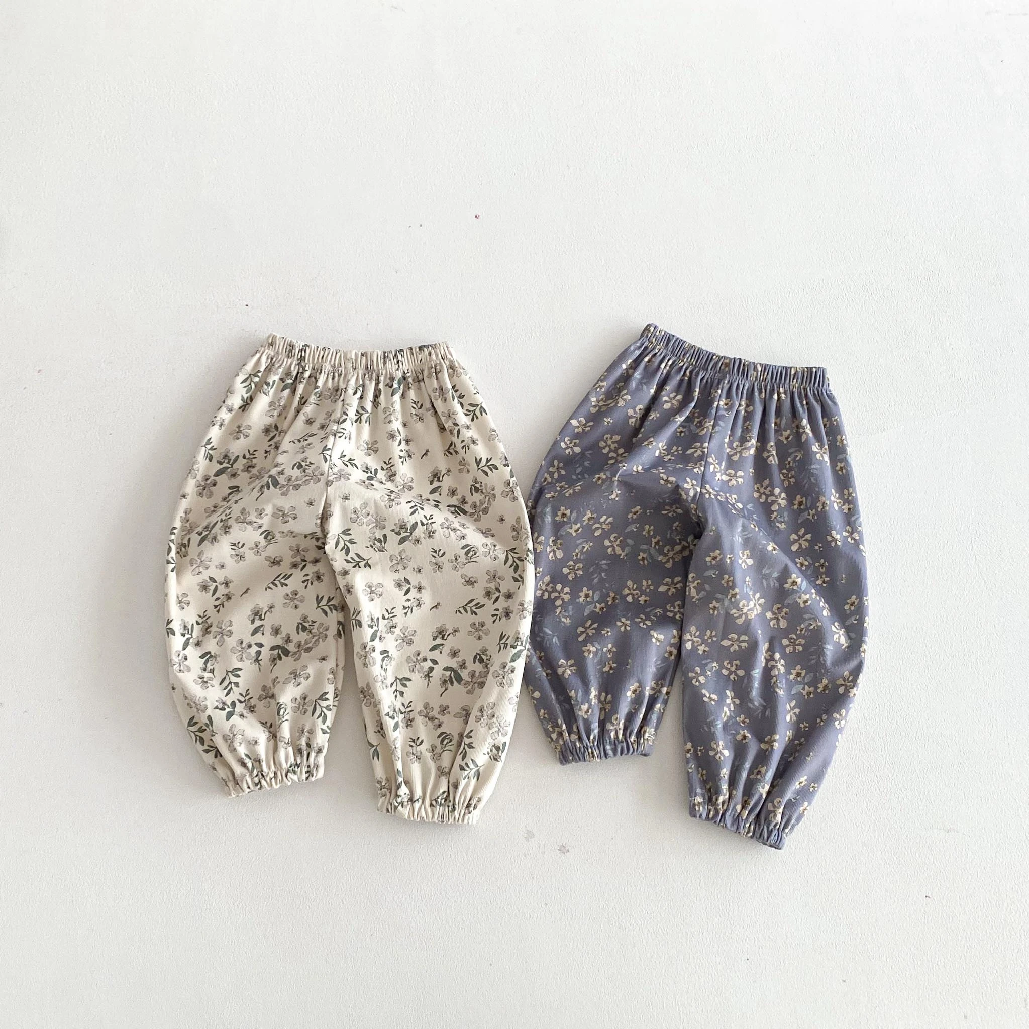 Autumn And Winter New Children's Skin Friendly Comfortable Casual Pants Children's Casual Floral Children's Pants