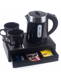 Factory Directly Supply Modern Design Hotel Using Water Electric Kettle With Hotel Welcome Tray Set