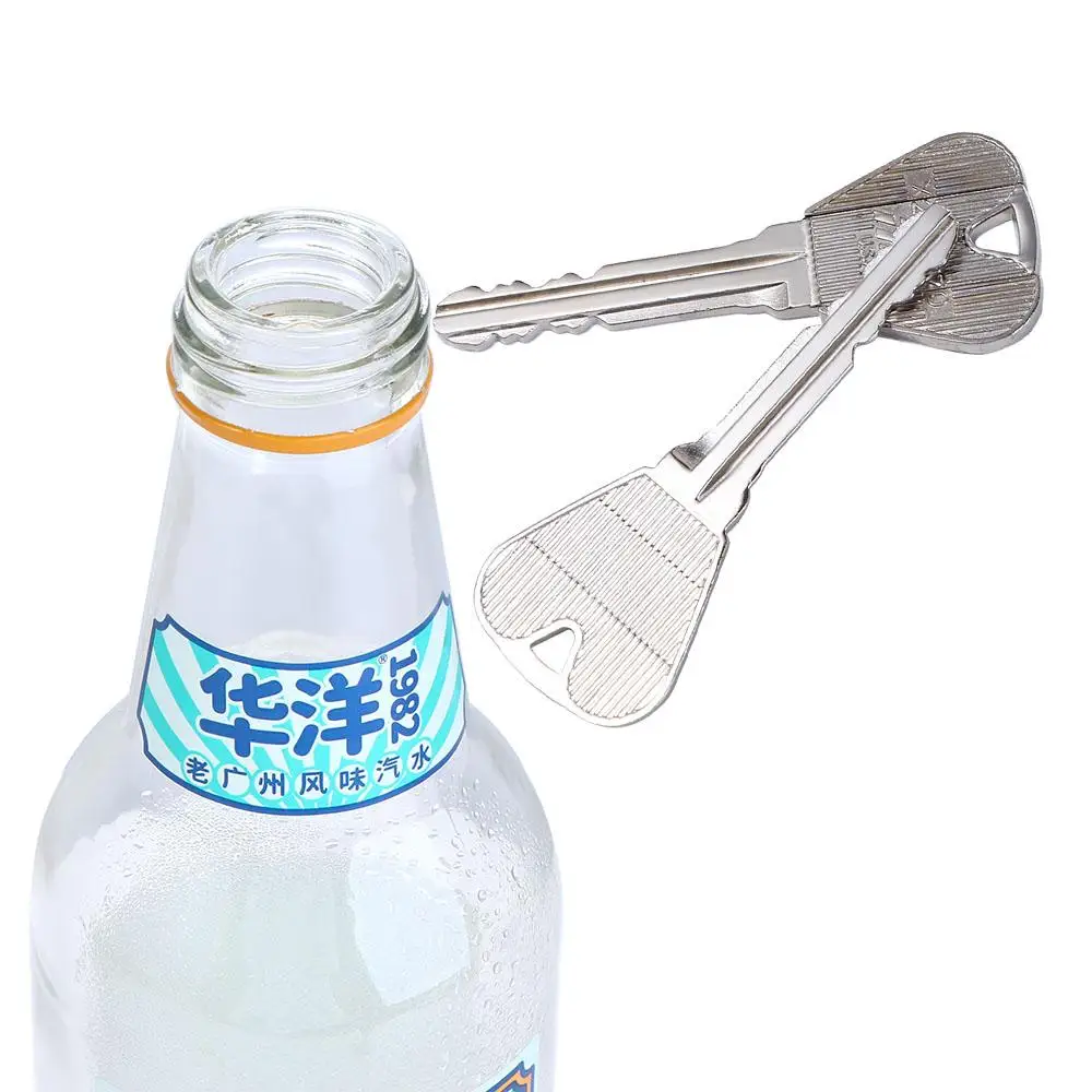 2 Pcs Silver Magic Folding Key Thru Bottle Magican Penetration Magic Street Satge Trick Props Children Self Happy Supplies