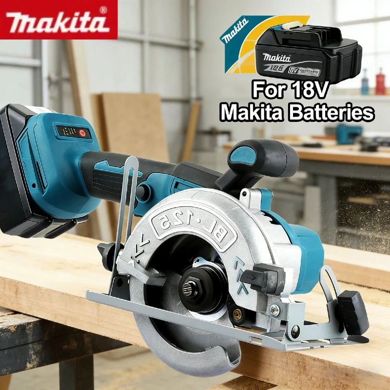 

Беспроводная электрическая циркулярная пила Makita 5 дюймов, бесщеточная, ручная, многофункциональная, для резки дерева и металла, электроинструмент для аккумулятора 20В