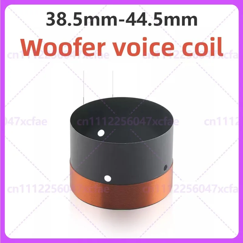 2pcs For 44.5mm Woofer Voice Coil Double Layer Pure Copper Wire Black Aluminum Frame 45 Core Speaker Parts