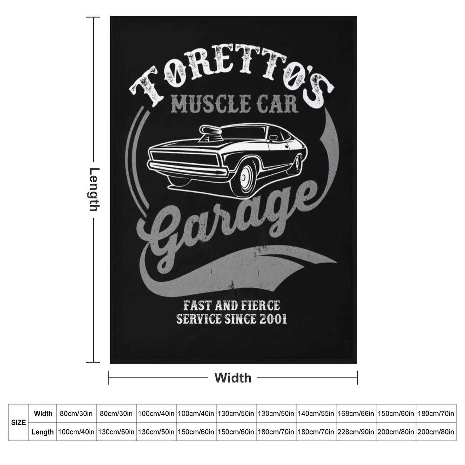 Toretto&x27;s Muscle Car Garage Classic \t\t Throw Blanket couch cozy soft plush fuzzy picnic outdoor blanket