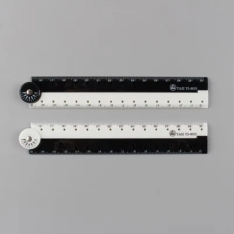 

Черно-белая минималистичная складная линейка, складная прямая линейка, подходит для студенческого рисования, рисования прямых линий и т. д.
