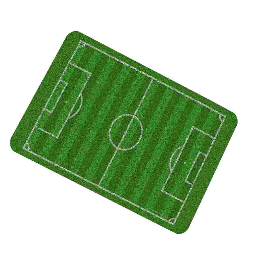 Scratch The Soil Football Mat Fake Grass Carpet Polyester Door Front Rectangular Bathroom