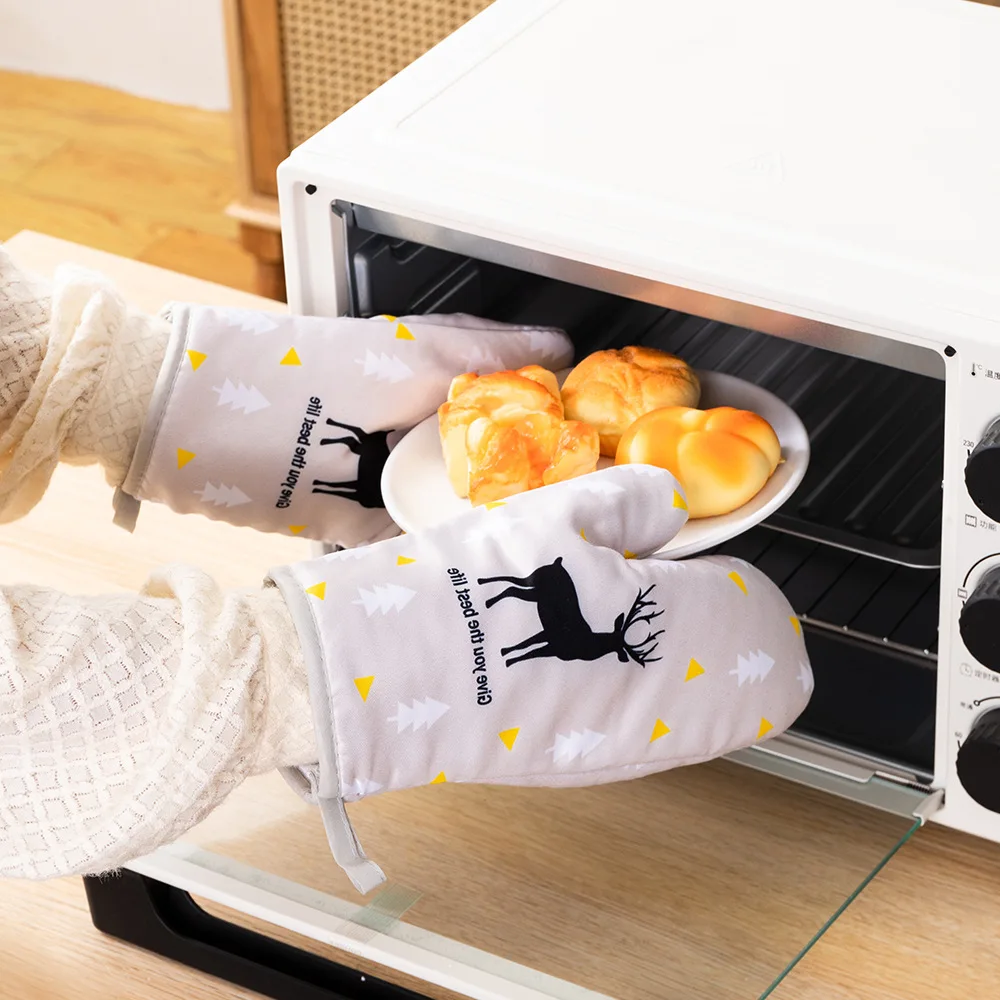 

1pc Microwave Mitts Gloves Anti-scald Heat Resistant Insulation Non-slip Kitchen Tools Oven Mitts Baking Accessories