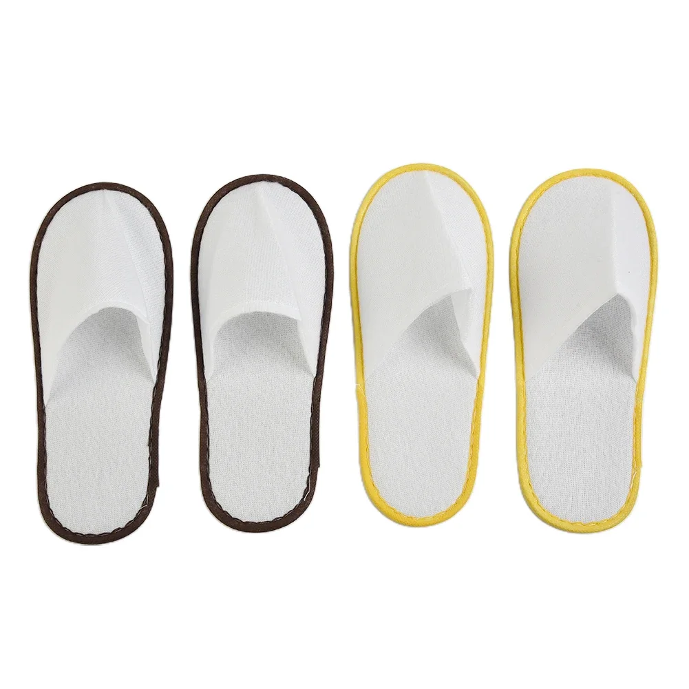 20pcs Hotel Slippers For Spa Hotel Guest Soft Slippers Closed Toe Lightweight Fleece Disposable Travel Slipper Spare Parts