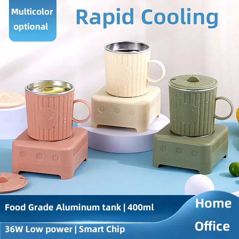 Mini Fast Beer Cooling Cup,Beverage Coffee Refrigeration And Heating Mug,Home Ice Maker Machine,Food Grade 400ml,Smart Touch