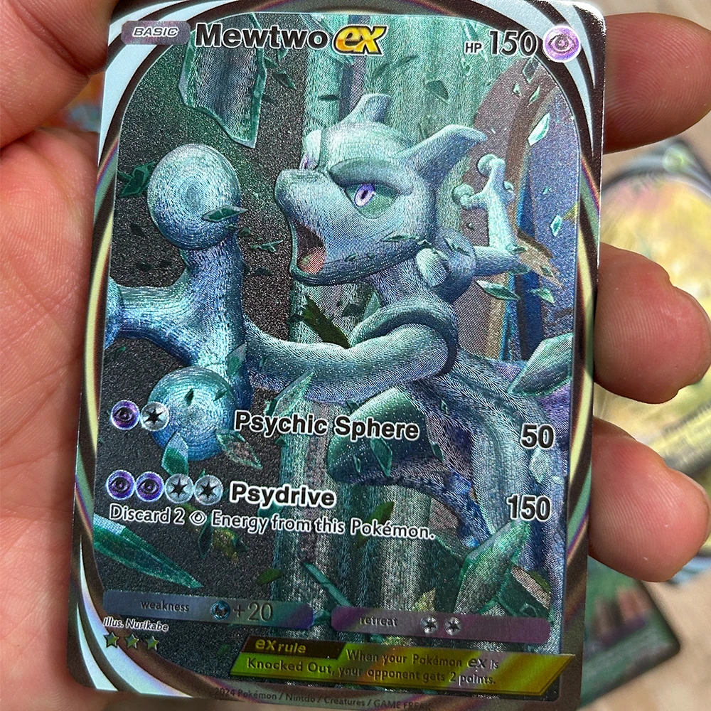 5 Pz/set Anime PTCG Tasca Collezione di Carta Charizard Mewtwo Mew Celebi Rilievo Texture Rifrazione Colore Flash Card Regali Per Bambini