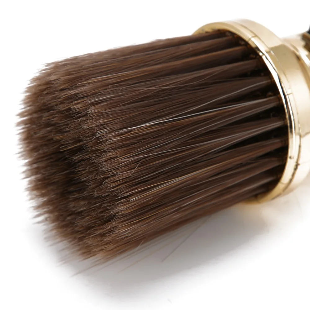 Soft Bristle Multifunctional Broken Hair Sweep Brush Gold Color Professional Neck Duster Brush Light Hair Brush Multipurpose