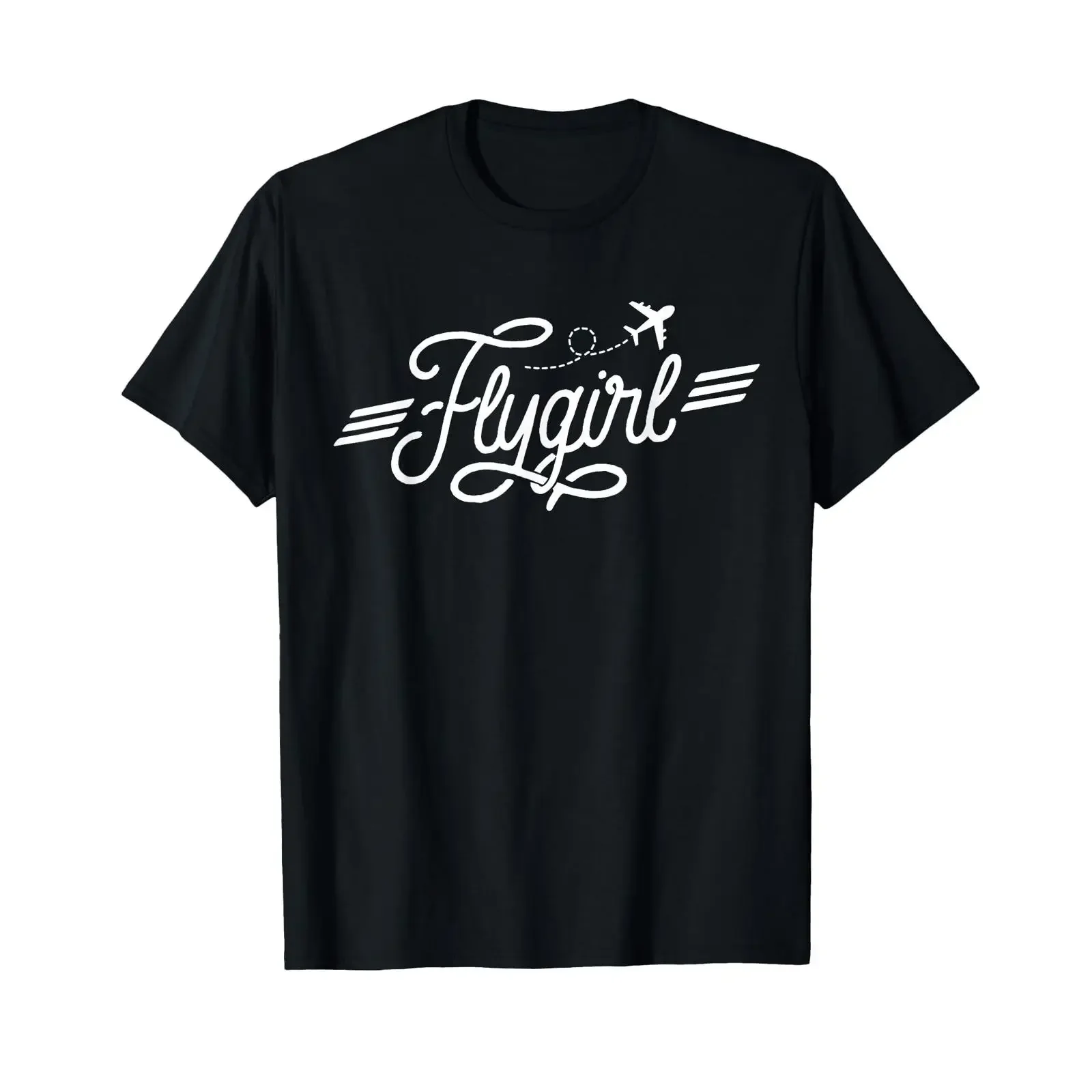 Flygirl Vintage Aviation T Shirt Pilot Flight Attendant vintage Washed Breathable streetwear Stylish Unisex Soft Slightly