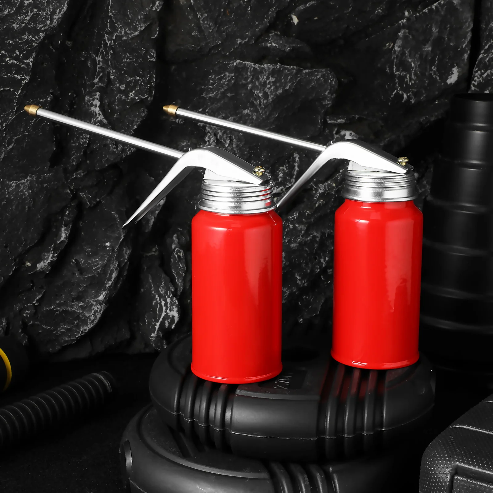 

2Pcs Precision Oil Can 200ml High-Pressure Manual Pump Oiler Automotive Lubrication Tool Easy to Carry Oil Can with Spout