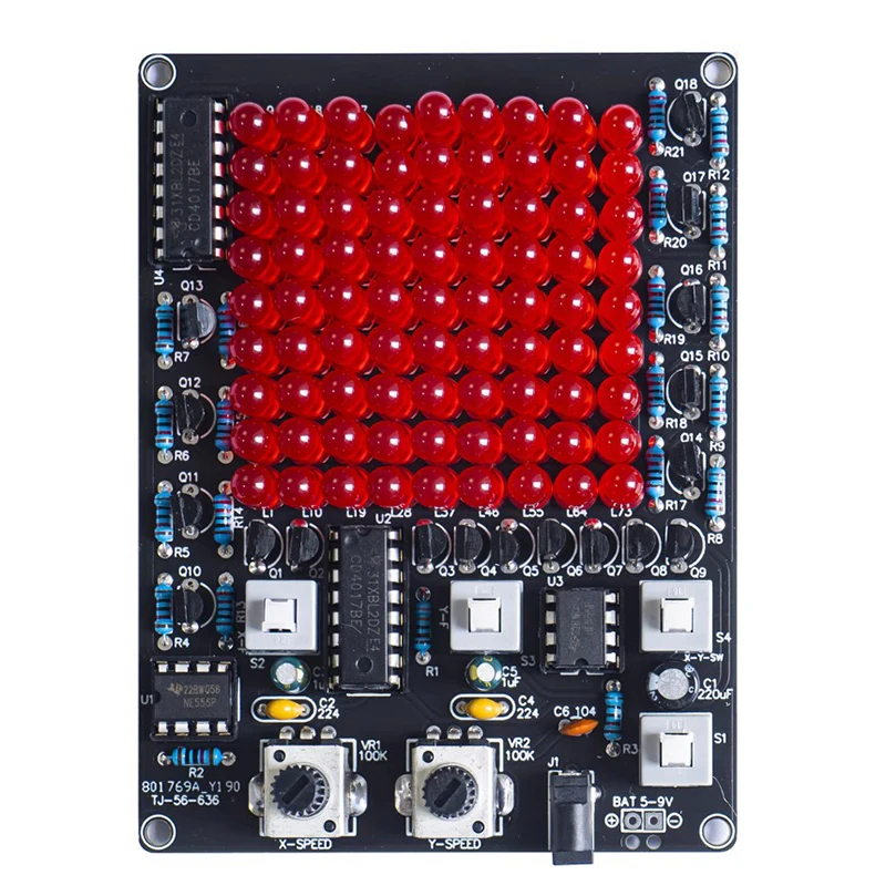 DIY Kit Electronic LED Tracing Light Kit Self Assembly Parts Build Kit Components Parts for Traning and Teaching